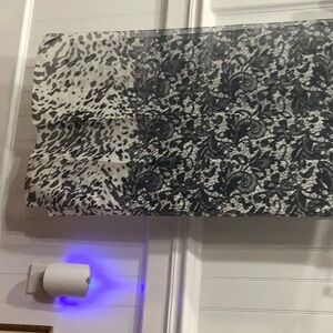 Vintage St. John Black and White 100% silk Scarf